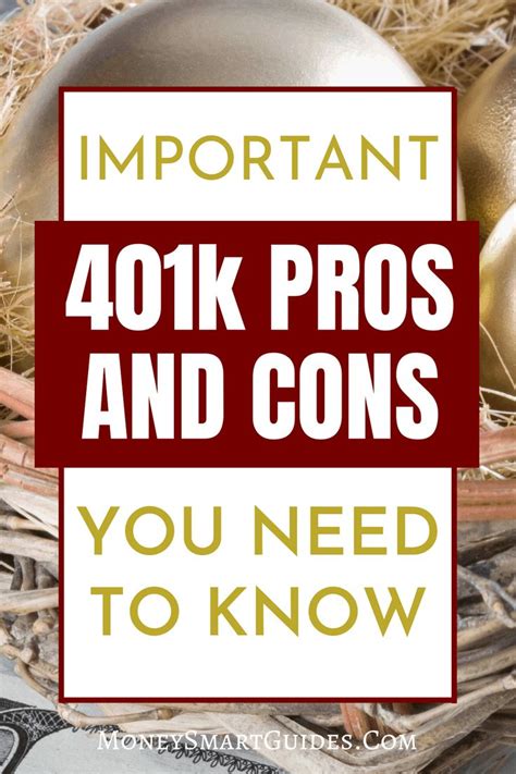 10 Important 401k Pros And Cons For Success In 2021 Saving For