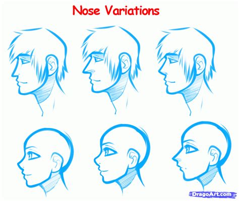 How To Draw Profile Faces Draw Anime Noses Step By Step