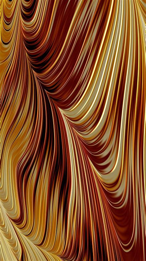 480x854 Golden Wavy Surface Texture Abstraction Wallpaper Phone