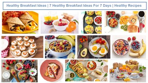 Healthy Breakfast Ideas 7 Healthy Breakfast Ideas For 7 Days