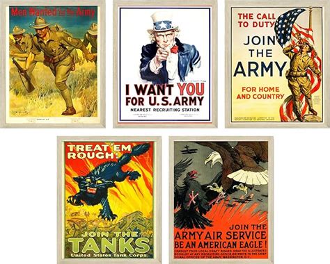 Ww2 Posters World War 2 Posters Ww2 Memorabilia Set Of 5 Ww2