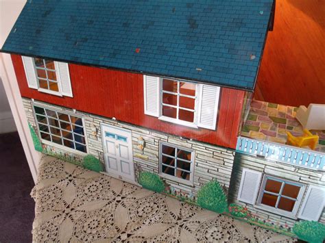 Saleandgt1950s Metal Doll House Marx Toy House 2 Story