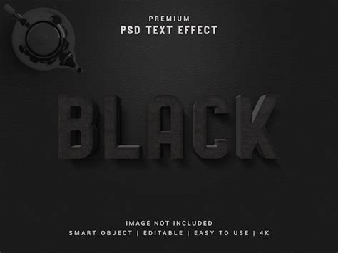 Premium Psd Black Text Effect Mockup
