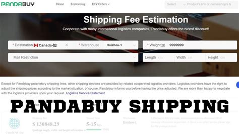 How To Find Shipping Cost To Your Home On Pandabuy 2023 Youtube