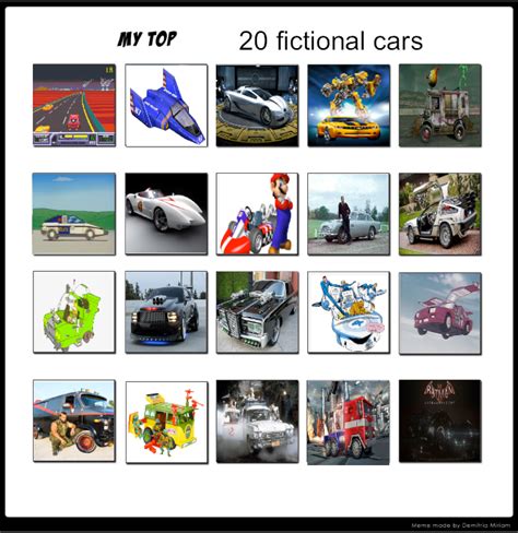 Top 20 Fictional Cars By Jefimusprime On Deviantart