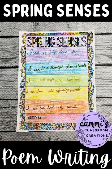 The Spring Senses Poetry Lesson Is A Creative And Engaging Way For