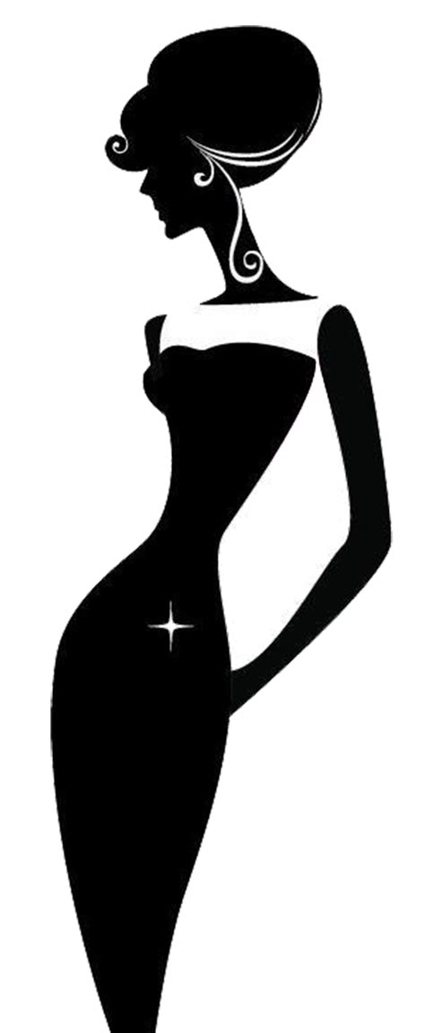 silhouette woman royalty free clip art black and white city queen png download 555 1349