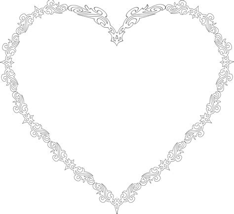 Fancy White Heart Clipart