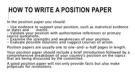 How To Write A Position Paper Mymun Alice Writing