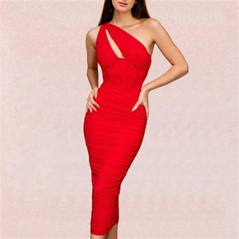 Red Dresses Bandage And Bodycon Dresses