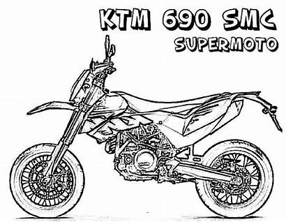 Coloring Dirt Ktm Bike Supermoto Smc Motocross