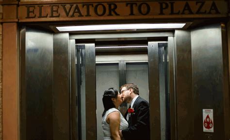 baller kissing in the elevator courthouse wedding courthouse photographer