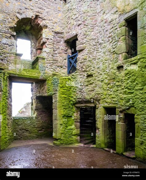 Interior Sight In Dunnottar Castle Near Stonehaven Scotland Stock