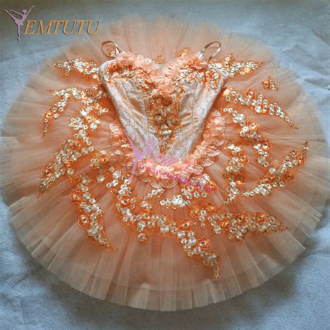 Peach Pink Professional Ballet Tutus Classical Ballet Costume For Women