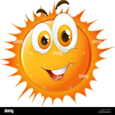 Sol Con Cara Feliz Ilustración Imagen Vector De Stock Alamy