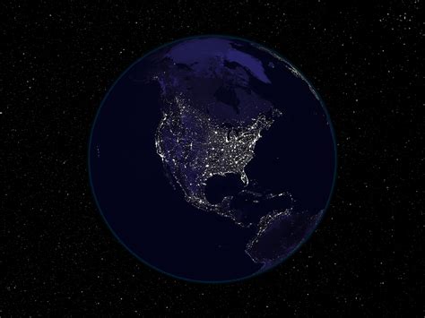 Nasa Visible Earth Light And Dark Image Pair North America