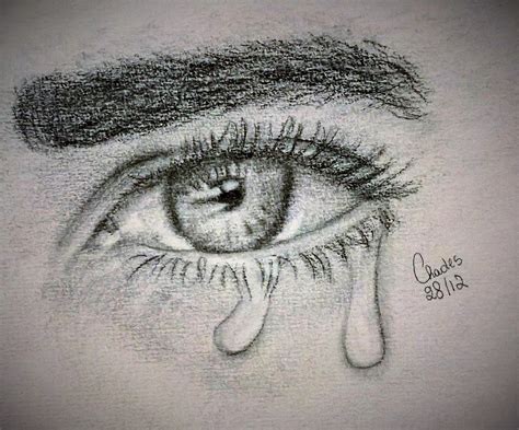 Sad Eyes Drawing Pencil Sketch Colorful Realistic Art