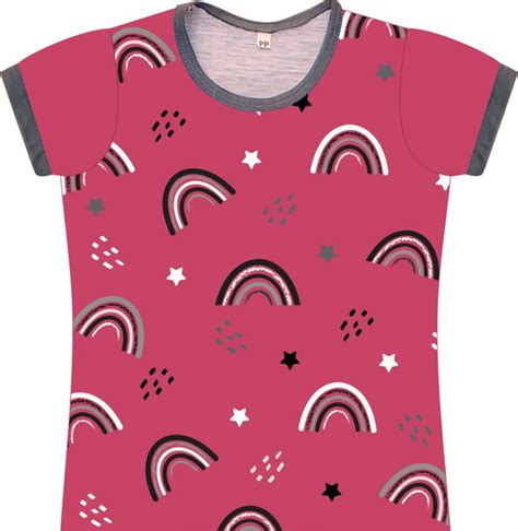 Camiseta Feminina Infantil Arco Íris Cinza Elo7