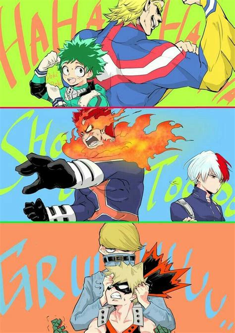 All Might And Midoriya And Endeavor And Todoroki And Best Jeanist And Bakugou My