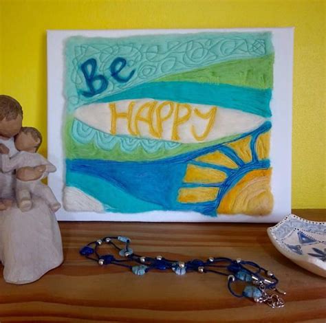 Be Happy Canvas Wellbeing Inspiration Mindfulness Quote Inspirational