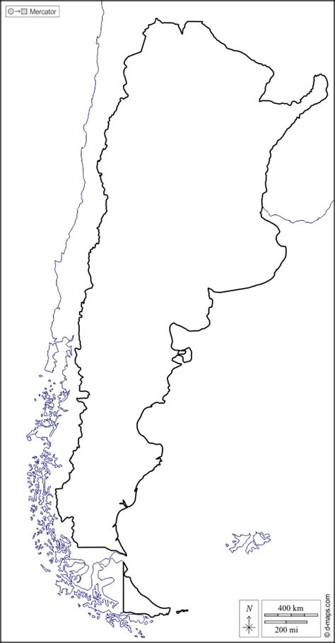 Mapa Mudo Republica Argentina