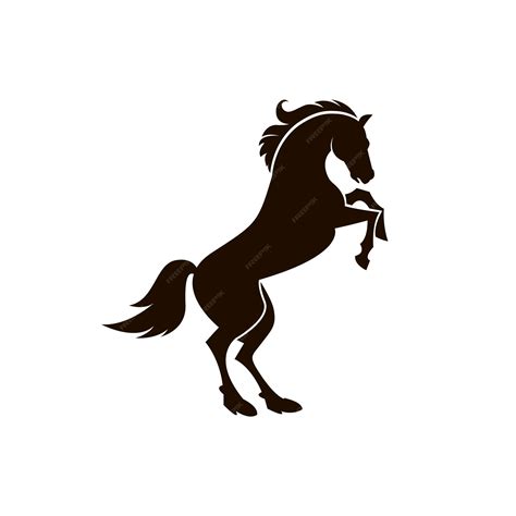 icono de silueta de caballo vector premium