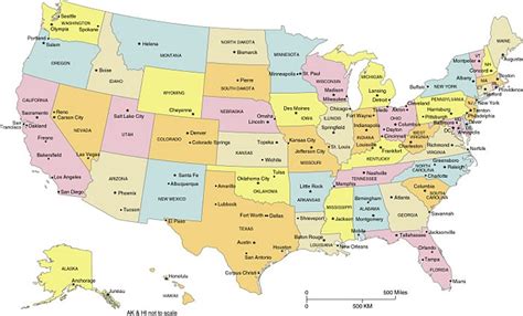 Usa Map Cities Map Of Usa With The States And Capital Cities Talk