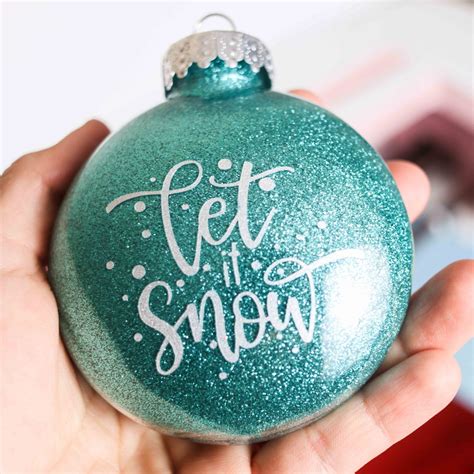 Diy Christmas Ornaments With Cricut Glitter Paint And More