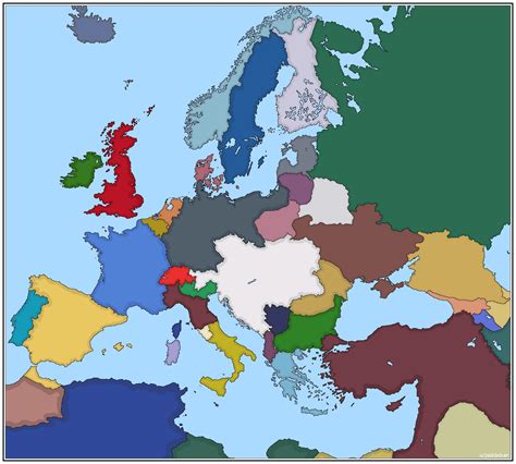 My Map Of Europe In 1936 Kaiserreich