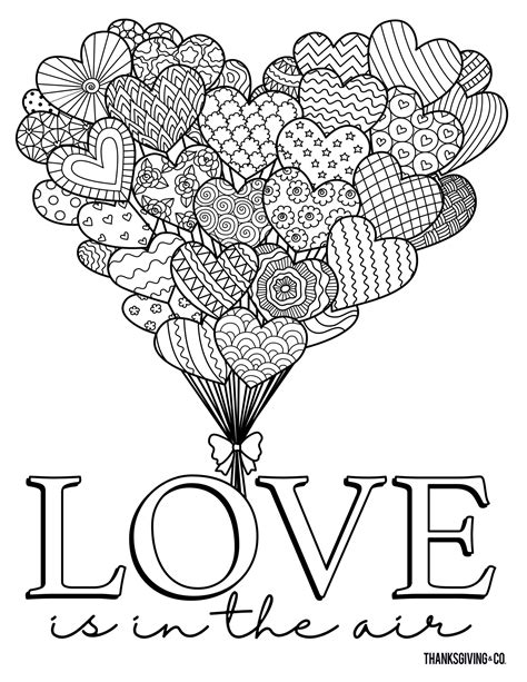 Free printable valentines day coloring pages: 4 free adult coloring pages for Valentine's Day that will ...