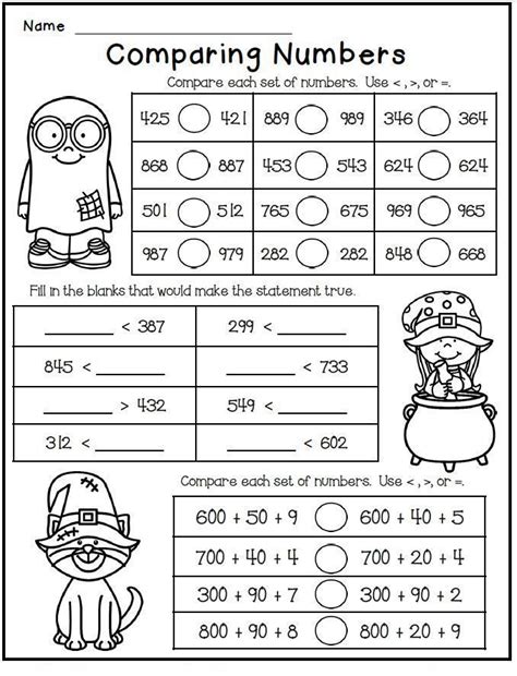 29 Worksheets Comparing Numbers ~ Coworksheets