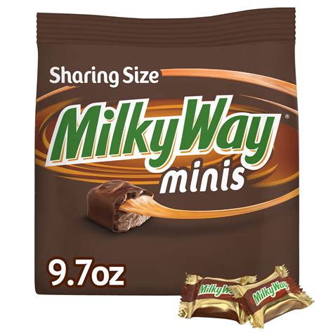 Milky Way Milk Chocolate Minis Size Candy Bars 97 Ounce Bag Walmart
