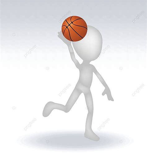 3d Human Basketball Player On White Men Vector On White Men Png And