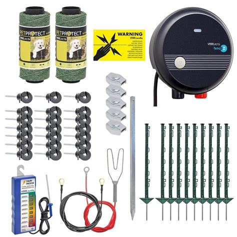 Voss Pet Complete Electric Fence Kit For Badger Fence With Mains