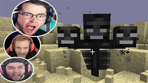 Gamers Reaction To First Seeing The Wither Mob In Minecraft Ft Dantdm