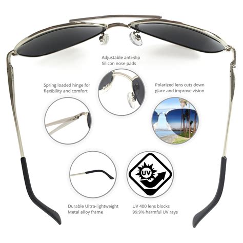 mua j s premium military style classic aviator sunglasses polarized 100 uv protection trên