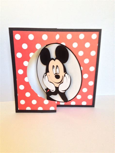 Mickey Mouse Card Made With Sizzix Flip It And Cricut Mickey And