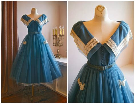 1950s Alice In Wonderland Tulle Party Dress Via Xtabay Vintage