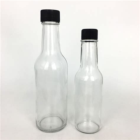 Hot Sale 150ml 250ml Clear Glass Sauce Bottle With Cap