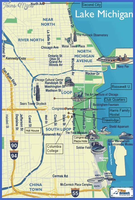 Chicago Map Tourist Attractions