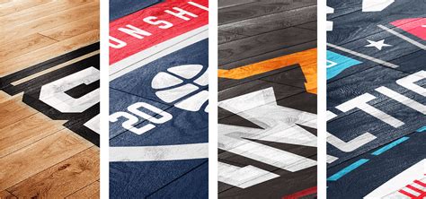 basketball court wooden logo mockup template
