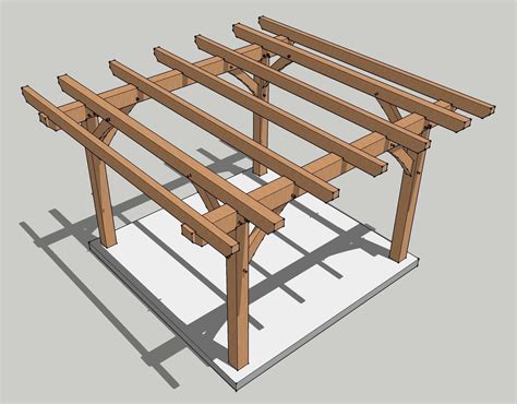 12x12 Timber Frame Pergola Plan Timber Frame Hq