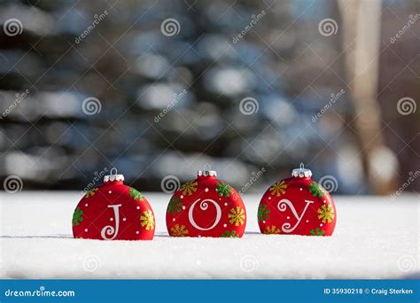 Christmas Joy Stock Photo Image Of Snowy Trees Decorations 35930218