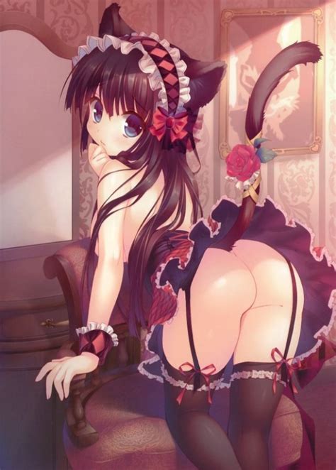 Anime Girl Cute Cat