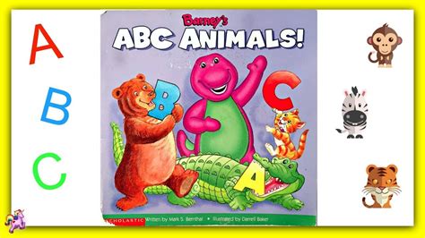 Barney Barneys Abc Animals Read Aloud Storybook For Kids