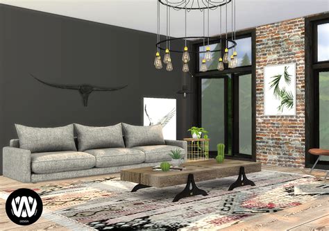 Celtis Living Room • Sims 4 Custom Content • Wondymoon