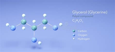 Glycerol Glycerin Polyol Compound Molecular Structures 3d Model