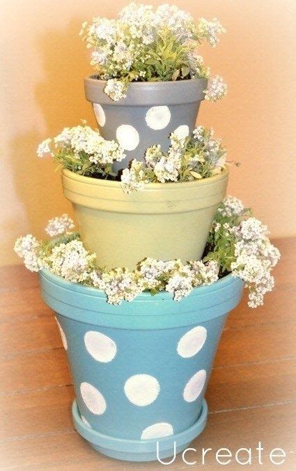Diy Mini Stacked Pots U Create Stacked Flower Pots Flower Pots