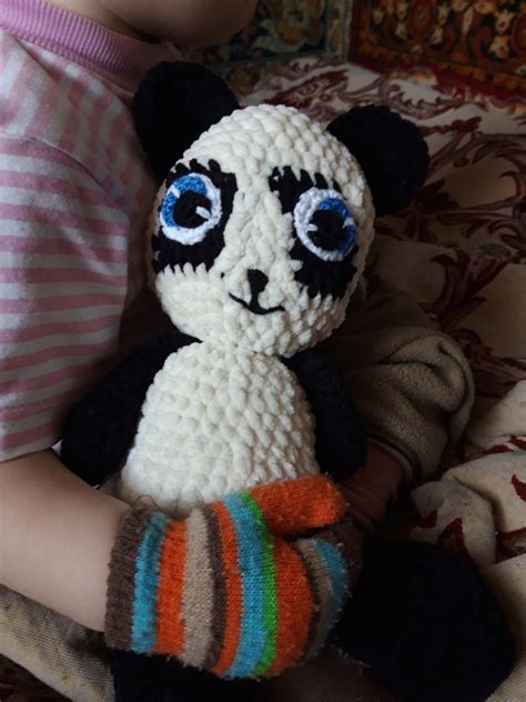 Knitted Bear Panda Etsy