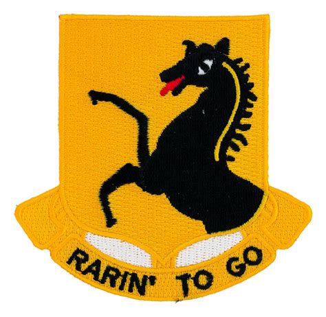 112th Cavalry Regiment Patch Rarin To Go Flying Tigers Surplus